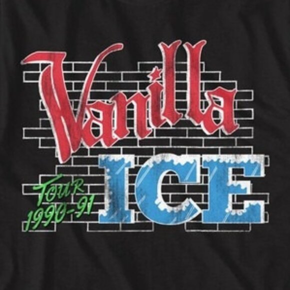Vanilla Ice 1990-1991 Tour Hip Hop Music Fan Gift Graphic Retro T-Shirt 159 - Picture 2 of 5